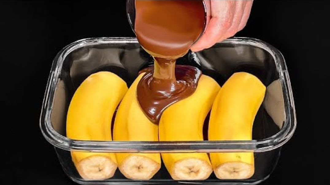 ⁣Nur Bananen und Kakaopulverrezept! Mischen Sie Kakaopulver und Banane! Dessert in 5 Minuten!