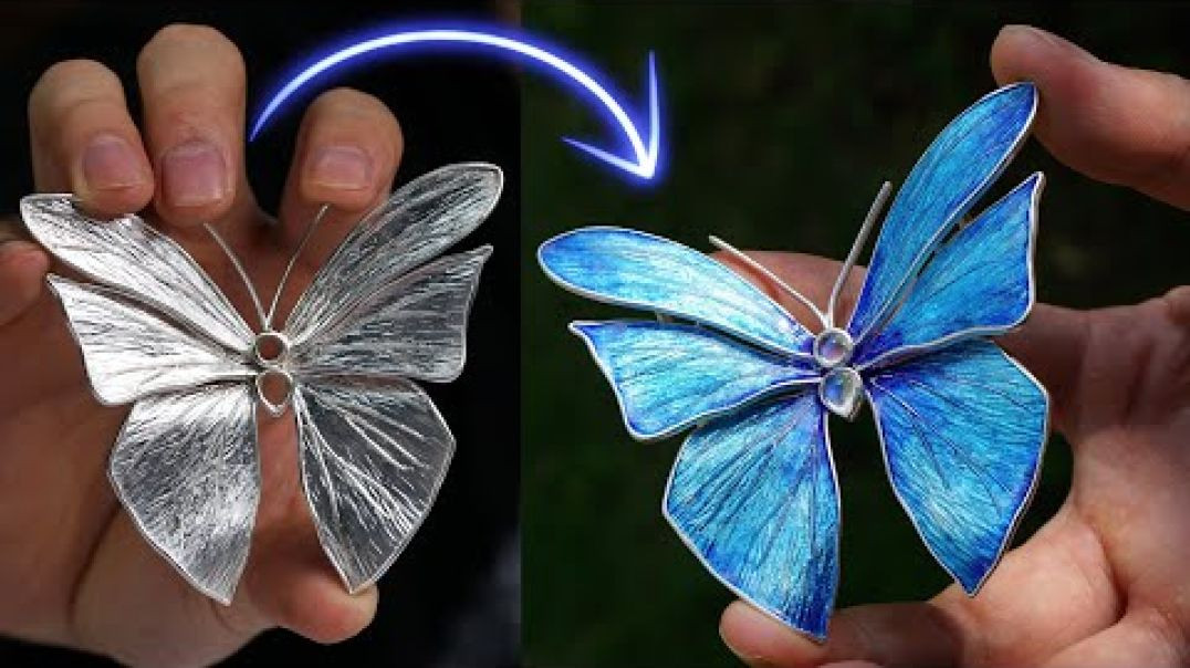 ⁣How to make a blue butterfly_ make it feel dreamy