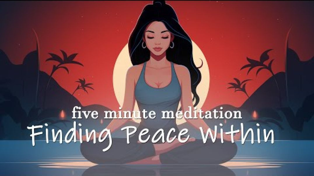 ⁣Finding Peace Within (5 Minute Guided Meditation)
